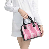 Polynesian Tribal Pattern Patchwork Picturesque Shoulder Handbag Rose Pink
