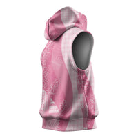Polynesian Tribal Pattern Patchwork Picturesque Sleeveless Hoodie Rose Pink LT7 - Polynesian Pride