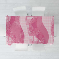 Polynesian Tribal Pattern Patchwork Picturesque Tablecloth Rose Pink