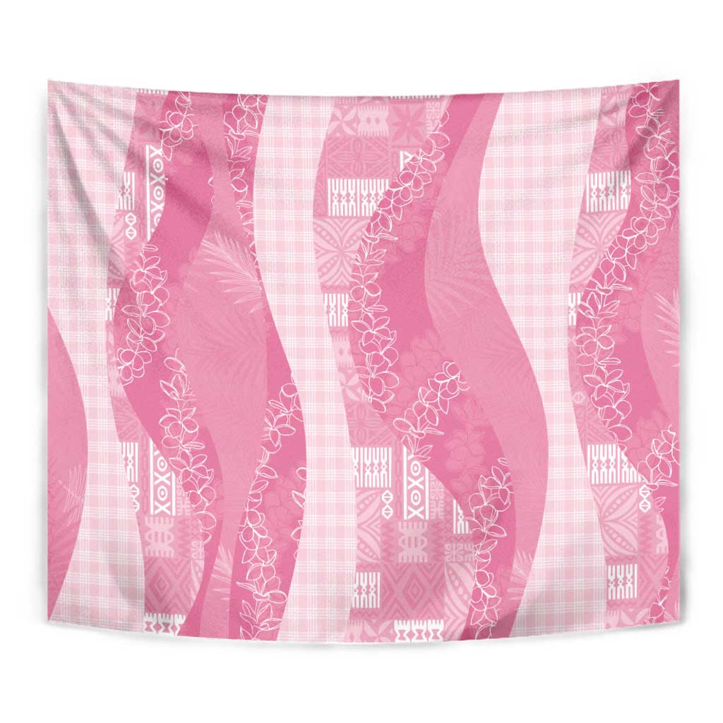 Polynesian Tribal Pattern Patchwork Picturesque Tapestry Rose Pink