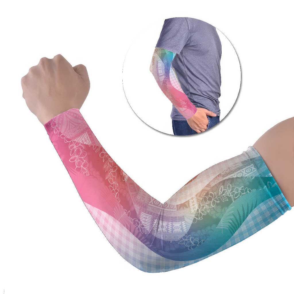 Polynesian Tribal Pattern Patchwork Picturesque Arm Sleeves Holographic