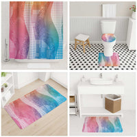 Polynesian Tribal Pattern Patchwork Picturesque Bathroom Set Holographic