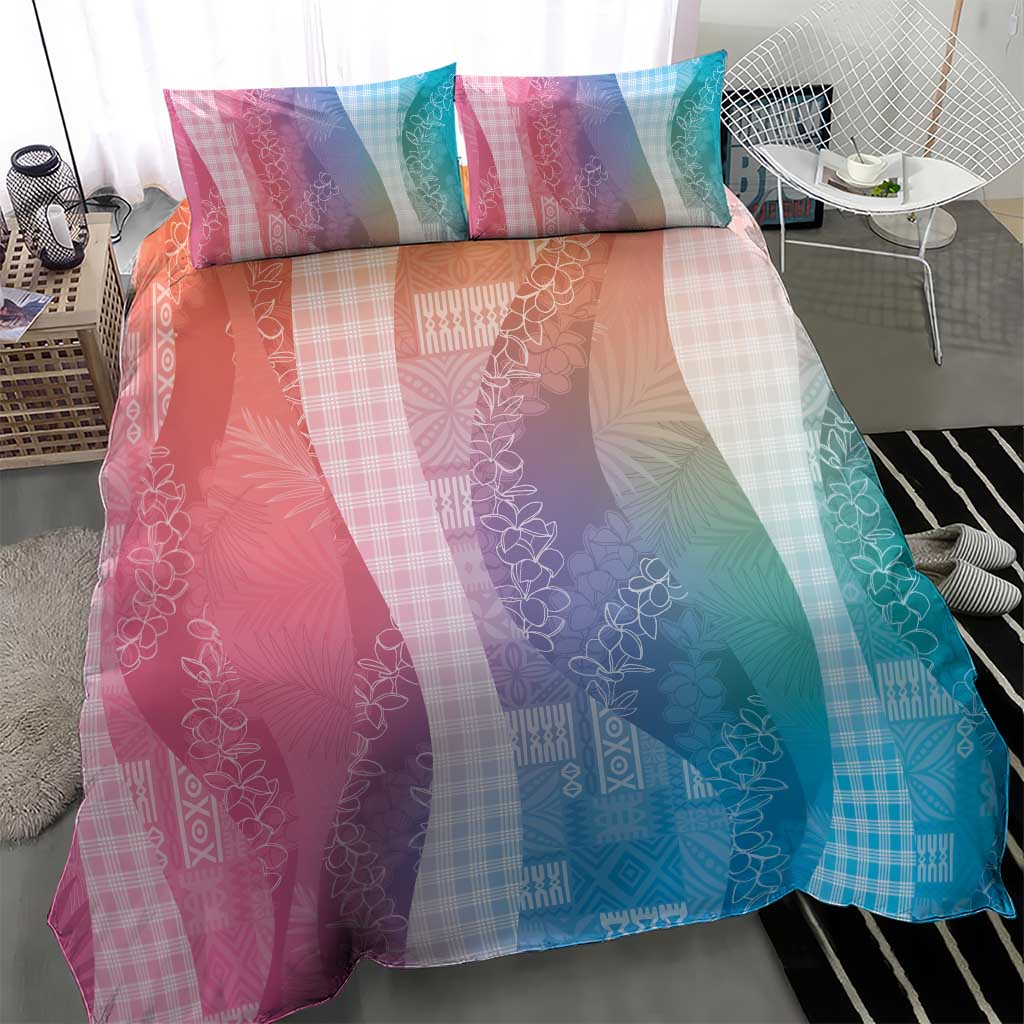 Polynesian Tribal Pattern Patchwork Picturesque Bedding Set Holographic