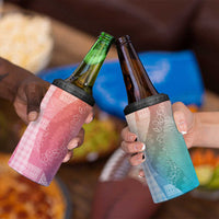 Polynesian Tribal Pattern Patchwork Picturesque 4 in 1 Can Cooler Tumbler Holographic LT7 - Polynesian Pride