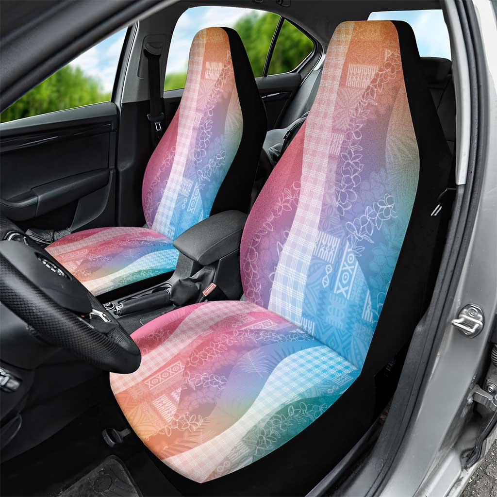Polynesian Tribal Pattern Patchwork Picturesque Car Seat Cover Holographic