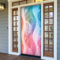 Polynesian Tribal Pattern Patchwork Picturesque Door Cover Holographic