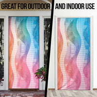 Polynesian Tribal Pattern Patchwork Picturesque Door Cover Holographic