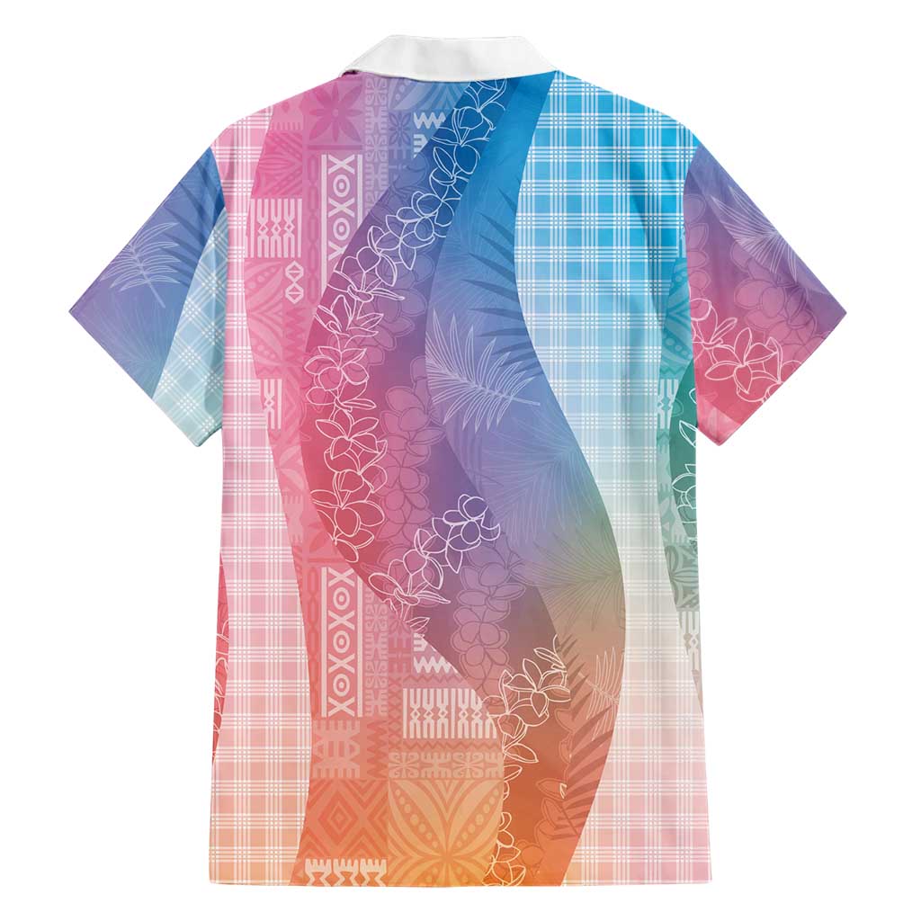 Polynesian Tribal Pattern Patchwork Picturesque Family Matching Mermaid Dress and Hawaiian Shirt Holographic LT7 - Polynesian Pride