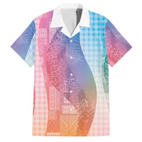 Polynesian Tribal Pattern Patchwork Picturesque Family Matching Short Sleeve Bodycon Dress and Hawaiian Shirt Holographic LT7 Dad's Shirt - Short Sleeve Holographic - Polynesian Pride