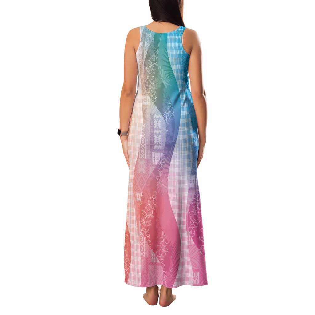 Polynesian Tribal Pattern Patchwork Picturesque Family Matching Tank Maxi Dress and Hawaiian Shirt Holographic LT7 - Polynesian Pride