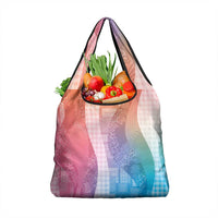 Polynesian Tribal Pattern Patchwork Picturesque Grocery Bag Holographic