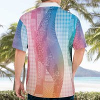 Polynesian Tribal Pattern Patchwork Picturesque Hawaiian Shirt Holographic