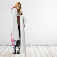 Polynesian Tribal Pattern Patchwork Picturesque Hooded Blanket Holographic