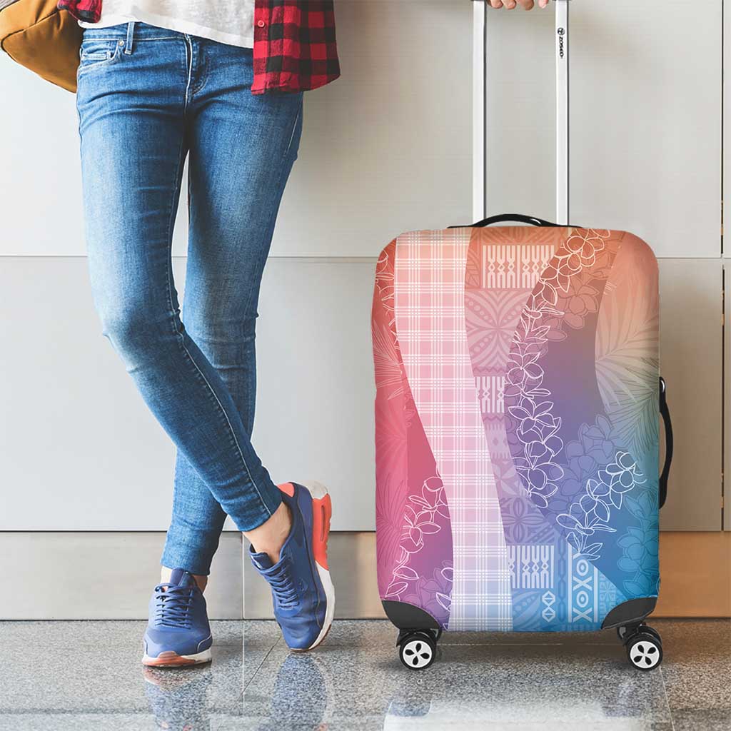 Polynesian Tribal Pattern Patchwork Picturesque Luggage Cover Holographic