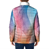 Polynesian Tribal Pattern Patchwork Picturesque Padded Jacket Holographic