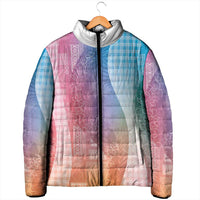 Polynesian Tribal Pattern Patchwork Picturesque Padded Jacket Holographic