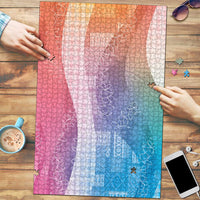 Polynesian Tribal Pattern Patchwork Picturesque Puzzle Holographic
