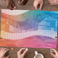 Polynesian Tribal Pattern Patchwork Picturesque Puzzle Holographic