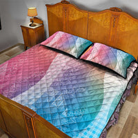 Polynesian Tribal Pattern Patchwork Picturesque Quilt Bed Set Holographic