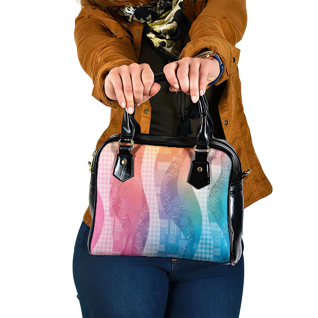 Polynesian Tribal Pattern Patchwork Picturesque Shoulder Handbag Holographic