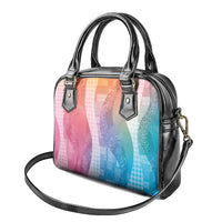 Polynesian Tribal Pattern Patchwork Picturesque Shoulder Handbag Holographic