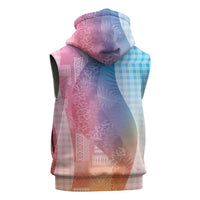 Polynesian Tribal Pattern Patchwork Picturesque Sleeveless Hoodie Holographic LT7 - Polynesian Pride