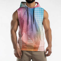 Polynesian Tribal Pattern Patchwork Picturesque Sleeveless Hoodie Holographic LT7 - Polynesian Pride