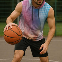 Polynesian Tribal Pattern Patchwork Picturesque Sleeveless Hoodie Holographic LT7 - Polynesian Pride