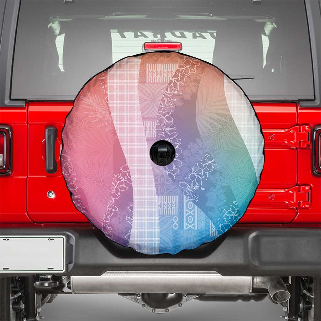 Polynesian Tribal Pattern Patchwork Picturesque Spare Tire Cover Holographic