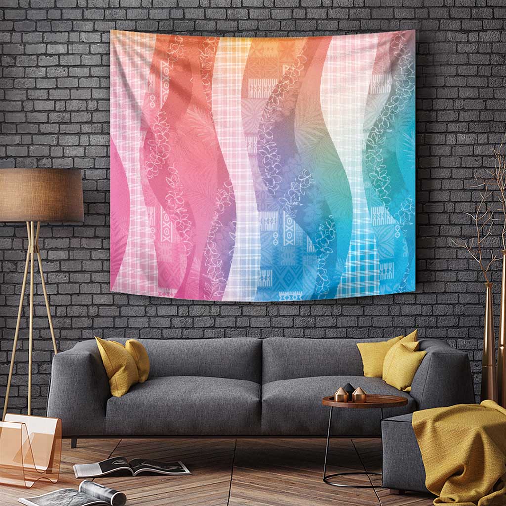 Polynesian Tribal Pattern Patchwork Picturesque Tapestry Holographic