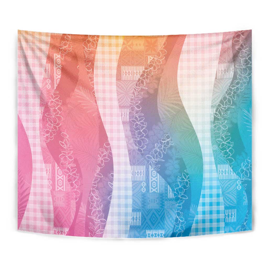 Polynesian Tribal Pattern Patchwork Picturesque Tapestry Holographic