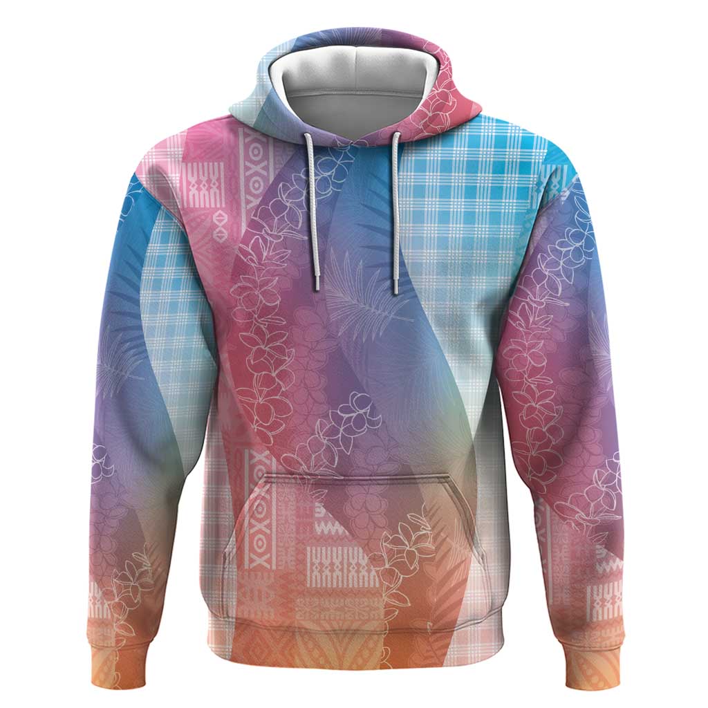 Polynesian Tribal Pattern Patchwork Picturesque Zip Hoodie Holographic