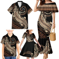 Personalized Solomon Islands Crocodile Family Matching Mermaid Dress and Hawaiian Shirt Hapi Isles - Independence Anniversary LT7 - Polynesian Pride