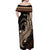 Personalized Solomon Islands Crocodile Off Shoulder Maxi Dress Hapi Isles - Independence Anniversary