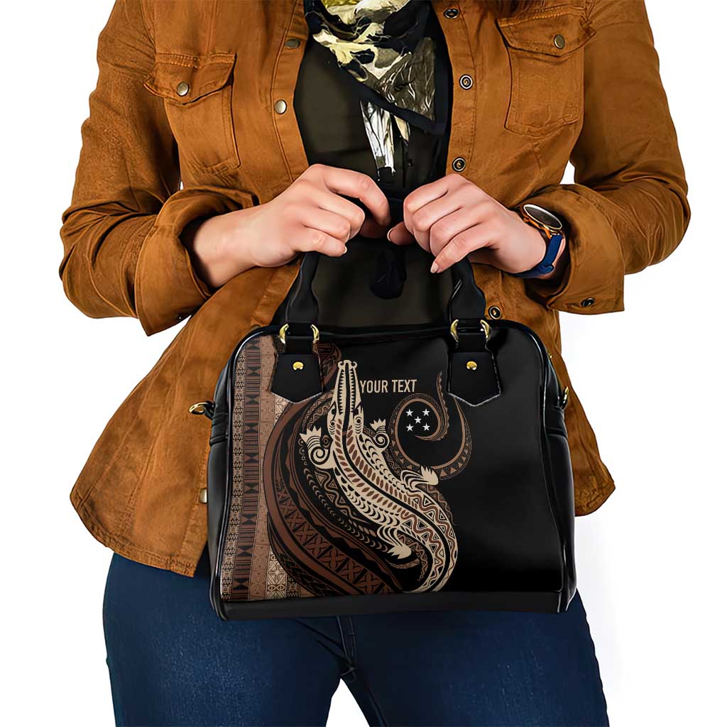 Personalized Solomon Islands Crocodile Shoulder Handbag Hapi Isles - Independence Anniversary