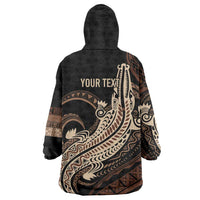 Personalized Solomon Islands Crocodile Wearable Blanket Hoodie Hapi Isles - Independence Anniversary LT7 - Polynesian Pride