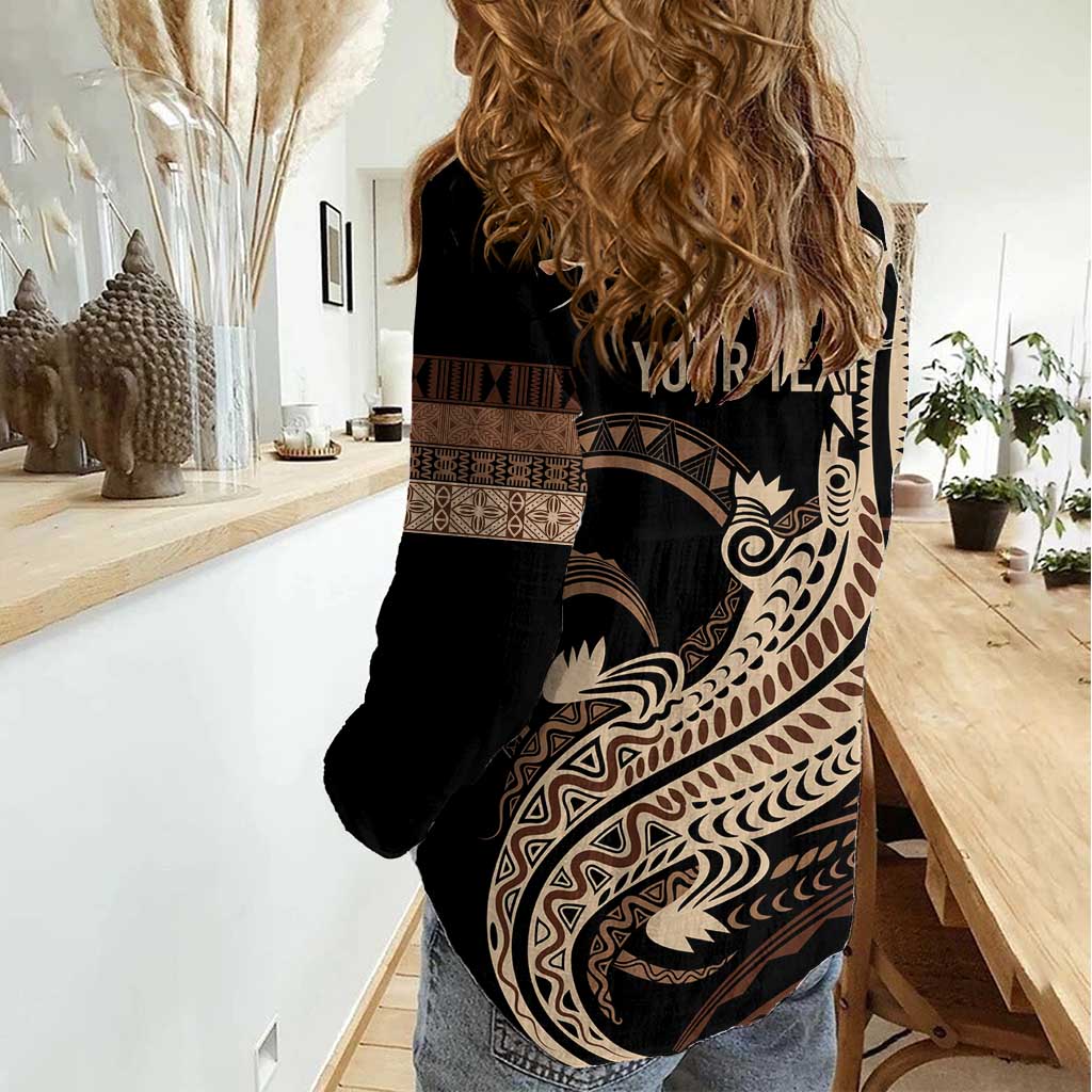 Personalized Solomon Islands Crocodile Women Casual Shirt Hapi Isles - Independence Anniversary LT7 - Polynesian Pride