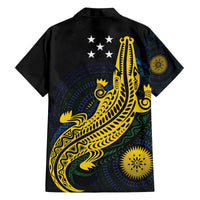Personalized Solomon Islands Independence Anniversary Family Matching Off The Shoulder Long Sleeve Dress and Hawaiian Shirt Crocodile Mix Tapa LT7 - Polynesian Pride