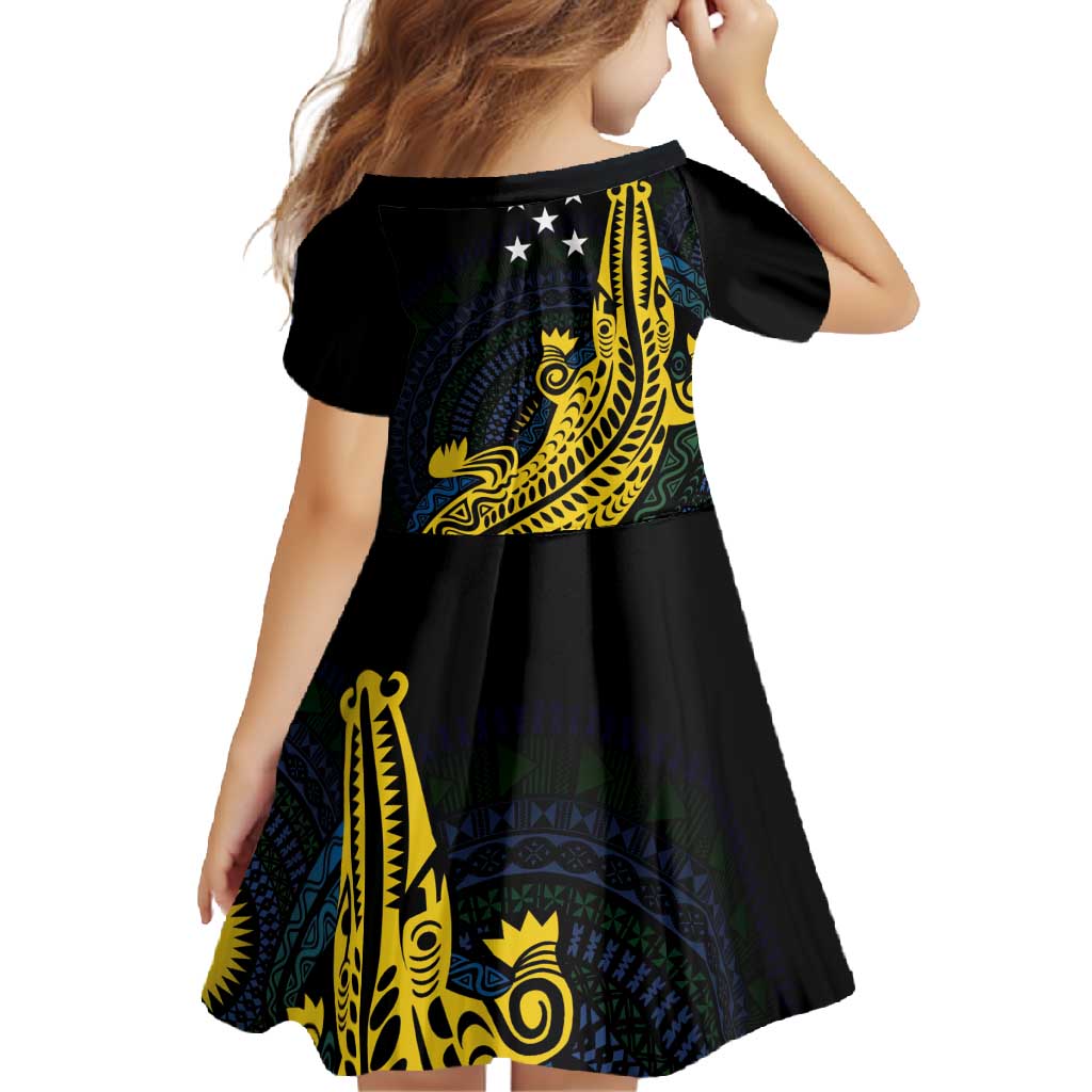 Personalized Solomon Islands Independence Anniversary Family Matching Off Shoulder Maxi Dress and Hawaiian Shirt Crocodile Mix Tapa LT7 - Polynesian Pride