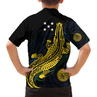 Personalized Solomon Islands Independence Anniversary Family Matching Off Shoulder Short Dress and Hawaiian Shirt Crocodile Mix Tapa LT7 - Polynesian Pride