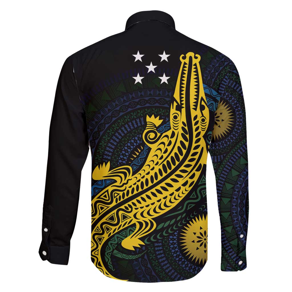 Personalized Solomon Islands Independence Anniversary Family Matching Puletasi and Hawaiian Shirt Crocodile Mix Tapa LT7 - Polynesian Pride