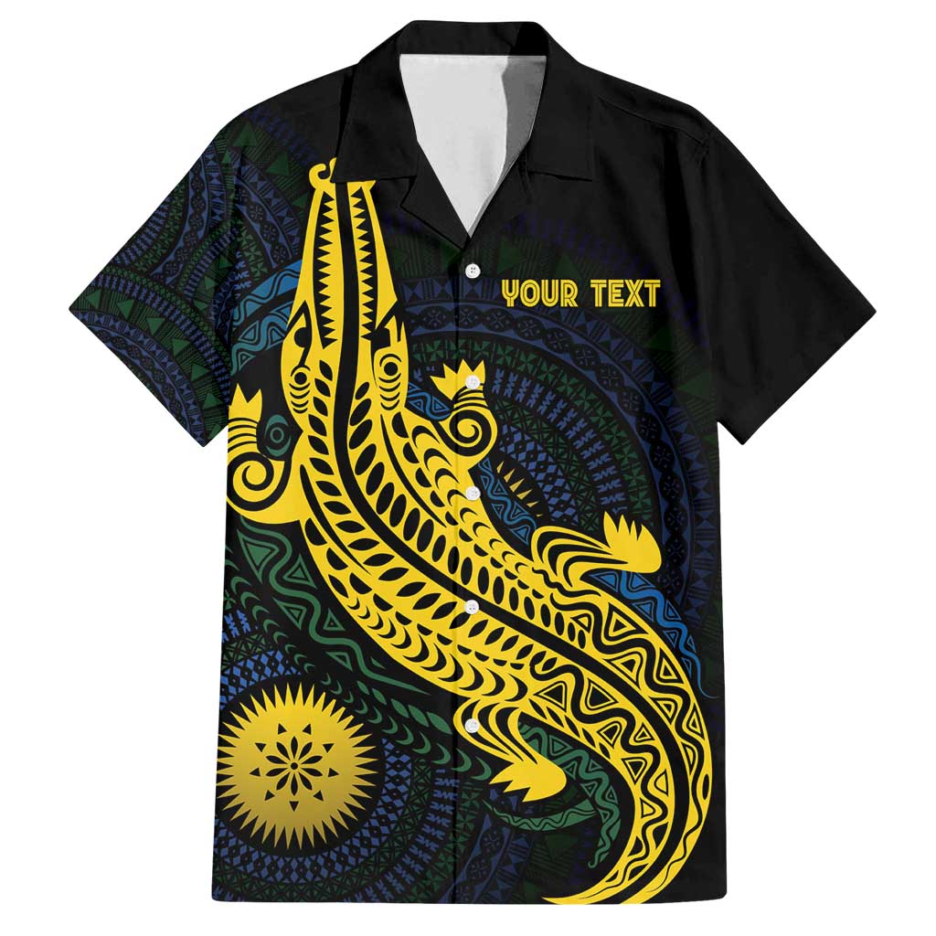 Personalized Solomon Islands Independence Anniversary Family Matching Summer Maxi Dress and Hawaiian Shirt Crocodile Mix Tapa LT7 Dad's Shirt - Short Sleeve Colorful - Polynesian Pride