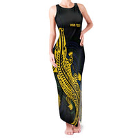 Personalized Solomon Islands Independence Anniversary Family Matching Tank Maxi Dress and Hawaiian Shirt Crocodile Mix Tapa LT7 Mom's Dress Colorful - Polynesian Pride