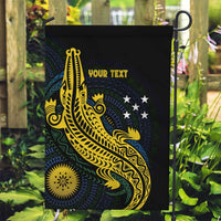 Personalized Solomon Islands Independence Anniversary Garden Flag Crocodile Mix Tapa LT7 Garden Flag Colorful - Polynesian Pride