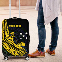 Personalized Solomon Islands Independence Anniversary Luggage Cover Crocodile Mix Tapa LT7 Colorful - Polynesian Pride