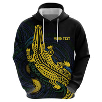 Personalized Solomon Islands Independence Anniversary Zip Hoodie Crocodile Mix Tapa LT7 - Polynesian Pride
