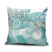 Aotearoa Maori Koru Curves Pillow Cover Mossy Paua Shell