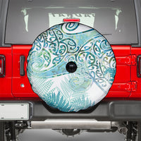 Aotearoa Maori Koru Curves Spare Tire Cover Mossy Paua Shell