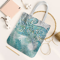 Aotearoa Maori Koru Curves Tote Bag Mossy Paua Shell