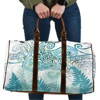 Aotearoa Maori Koru Curves Travel Bag Mossy Paua Shell